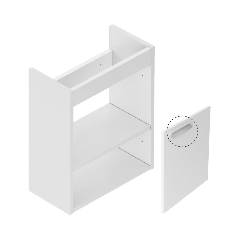 Ravak X000000538 - Vonios spintelė po praustuvu CHROME 40x50 cm balta