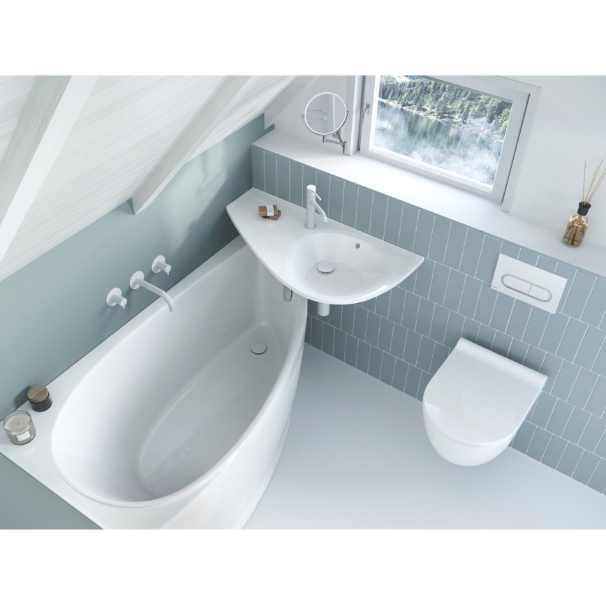 Ravak X01455 - Nuleidimo mygtukas CHROME 24,7x16,5 cm baltas