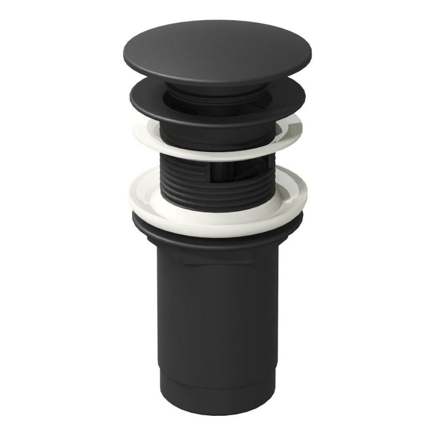 Ravak X01748 – praustuvo išleidimo vožtuvas CLICK-CLACK, Ø 6,6 cm, juodas