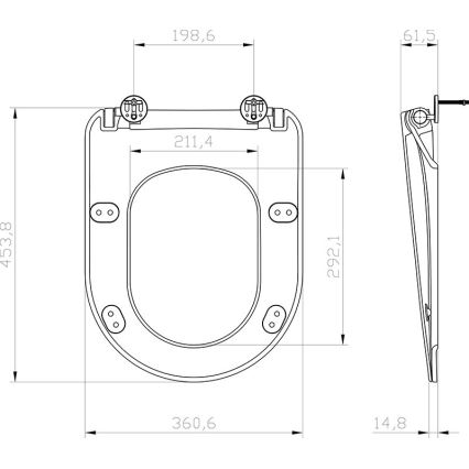 Ravak X01795 - Tualeto sėdynė SoftClose CHROME juoda
