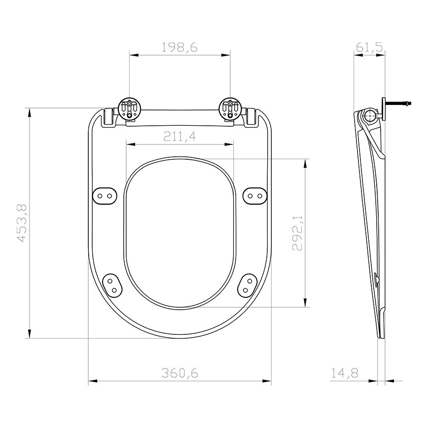 Ravak X01795 - Tualeto sėdynė SoftClose CHROME juoda