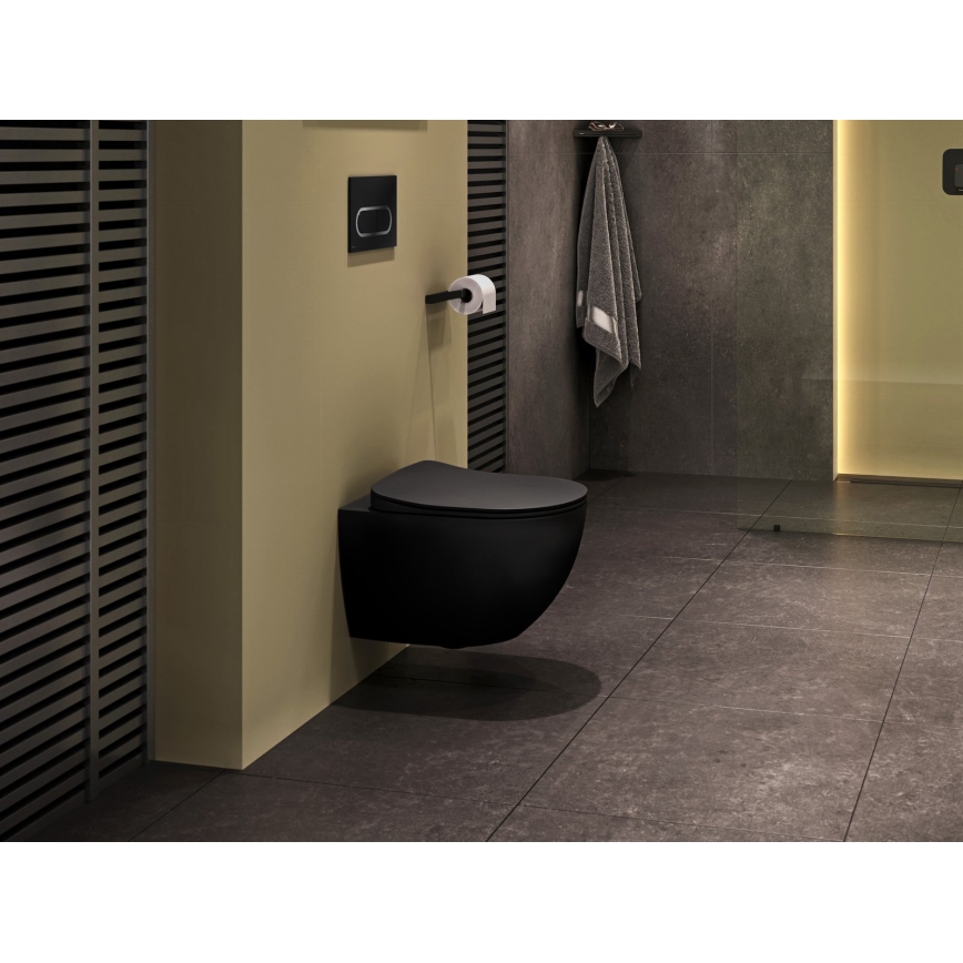 Ravak X01797 - nuleidimo mygtukas 24,7 x 16,5 cm CHROME juoda