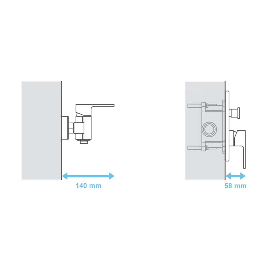 Ravak X070052 - Pagrindinis korpusas potinkiniams maišytuvams R-BOX RB 070.50 15,2x11,9 cm