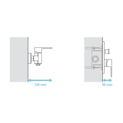 Ravak X070052 - Pagrindinis potinkinių maišytuvų korpusas R-BOX 15,2x11,9 cm