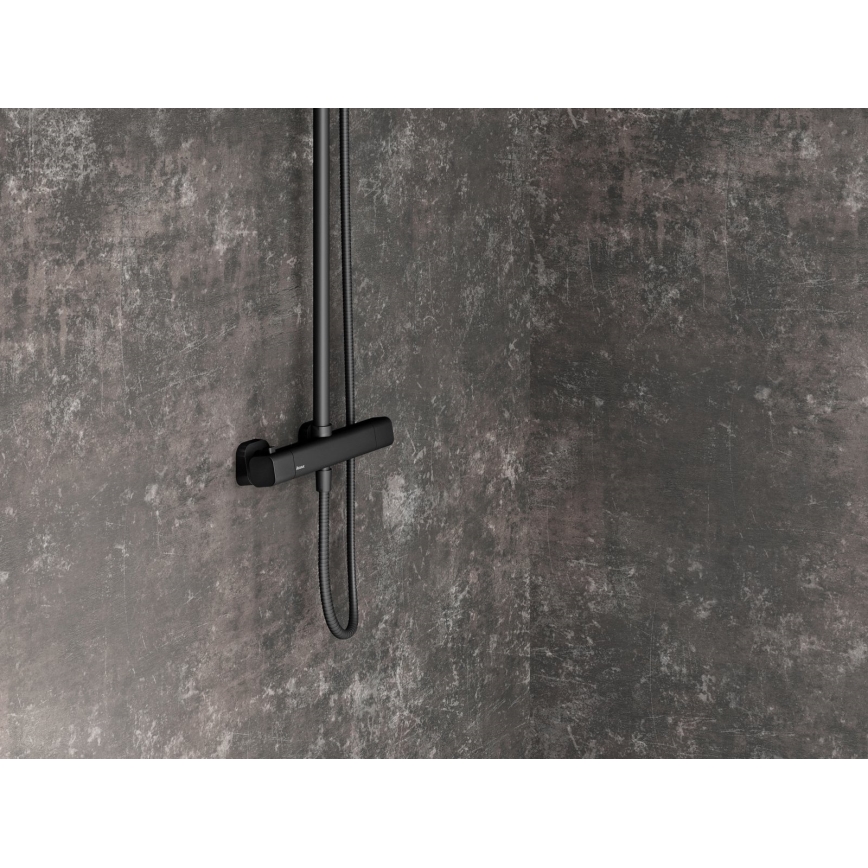 Ravak X070160 - dušo komplektas FREE su termostatiniu maišytuvu, juodas