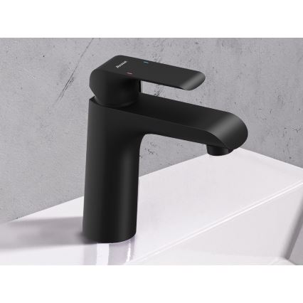 Ravak X070173 - Praustuvo maišytuvas FLAT 15,1 cm matinė juoda