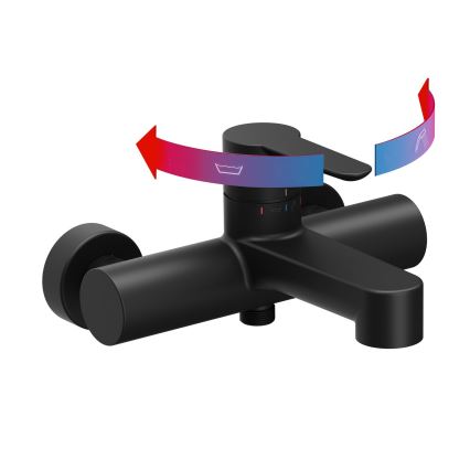 Ravak X070185 - vonios maišytuvas PURI juodas