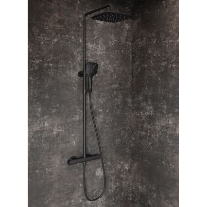 Ravak X070443 - dušo komplektas su termostatiniu maišytuvu FLAT, matinė juoda