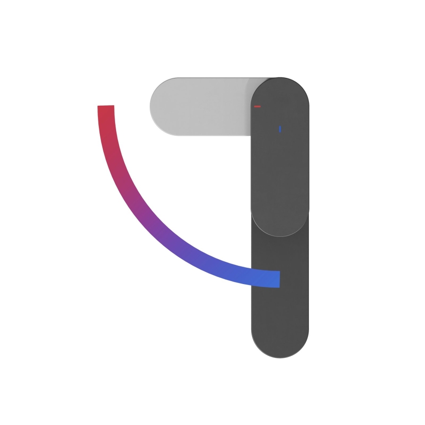 Ravak X070461 - praustuvo maišytuvas CHROME 30 cm juodas