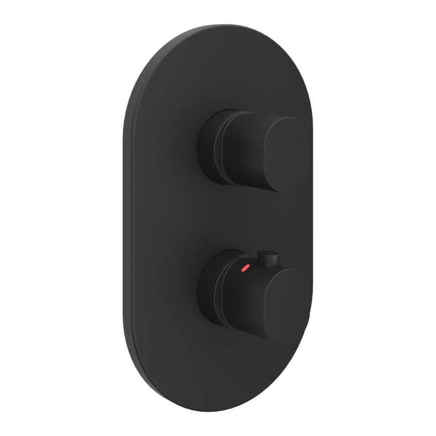 Ravak X070467 - Termostatinis dušo maišytuvas potinkiniam montavimui CHROME juodas