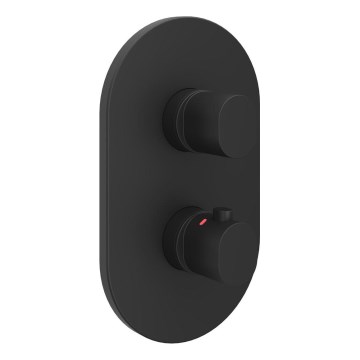 Ravak X070469 - Termostatinis dušo maišytuvas potinkiniam montavimui CHROME juodas