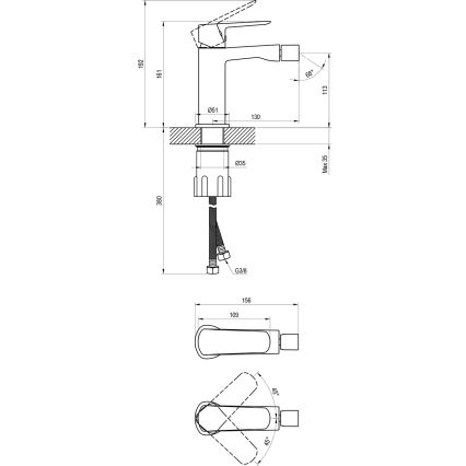 Ravak X070475 - Bidetinis maišytuvas LIFE, blizgus chromas