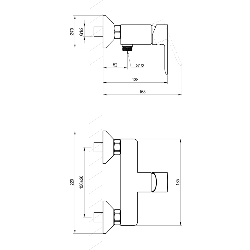 Ravak X070492 - dušo maišytuvas SOLAR juodas