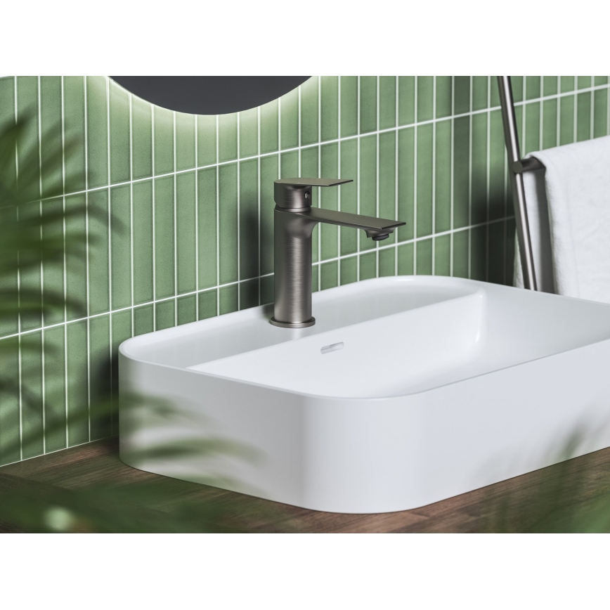 Ravak X070652 - praustuvo maišytuvas PLAN 16,8 cm, šepetėliu šlifuotas grafitas