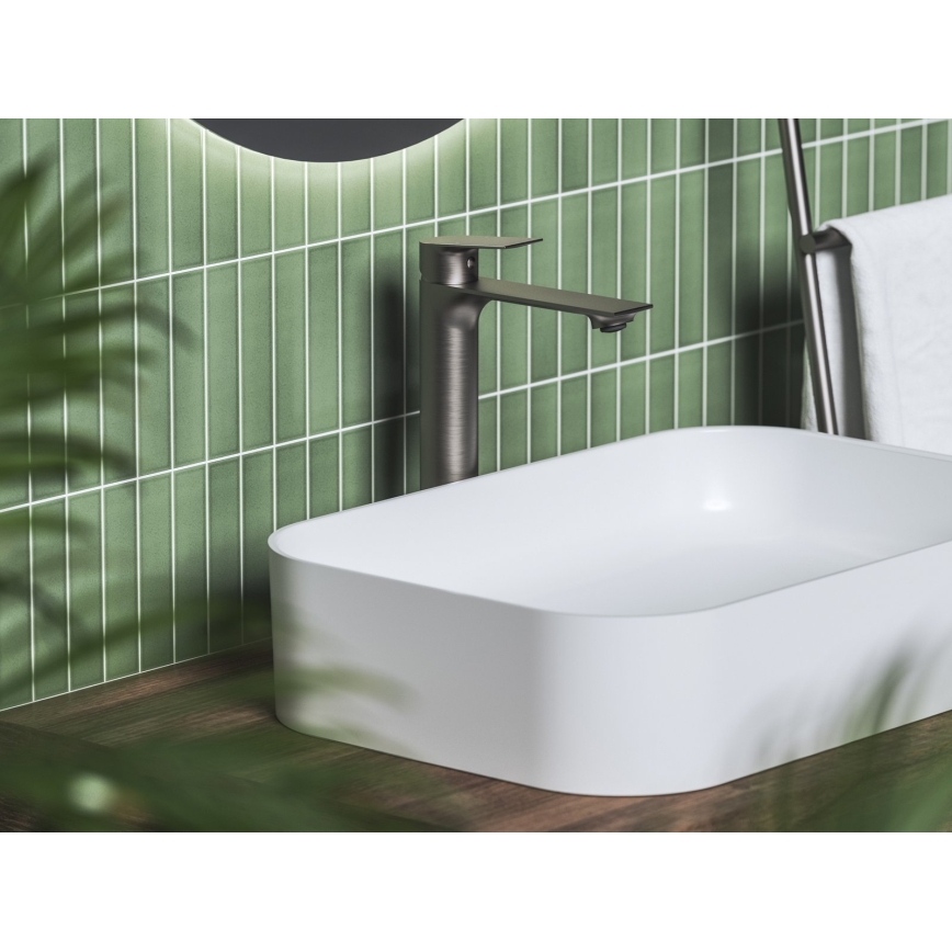 Ravak X070653 - Praustuvo maišytuvas PLAN 30 cm, šlifuotas grafitas