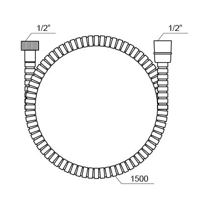 Ravak X07P006 - Dušo žarna 150 cm blizgus chromas