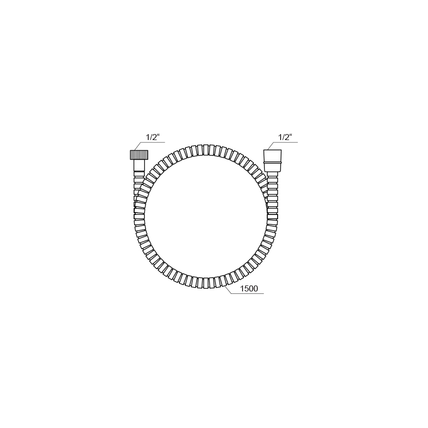 Ravak X07P006 - Dušo žarna 150 cm blizgus chromas