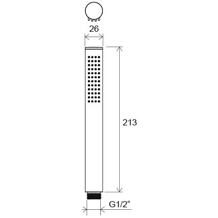 Ravak X07P573 - Rankinė dušo galvutė AIR juoda