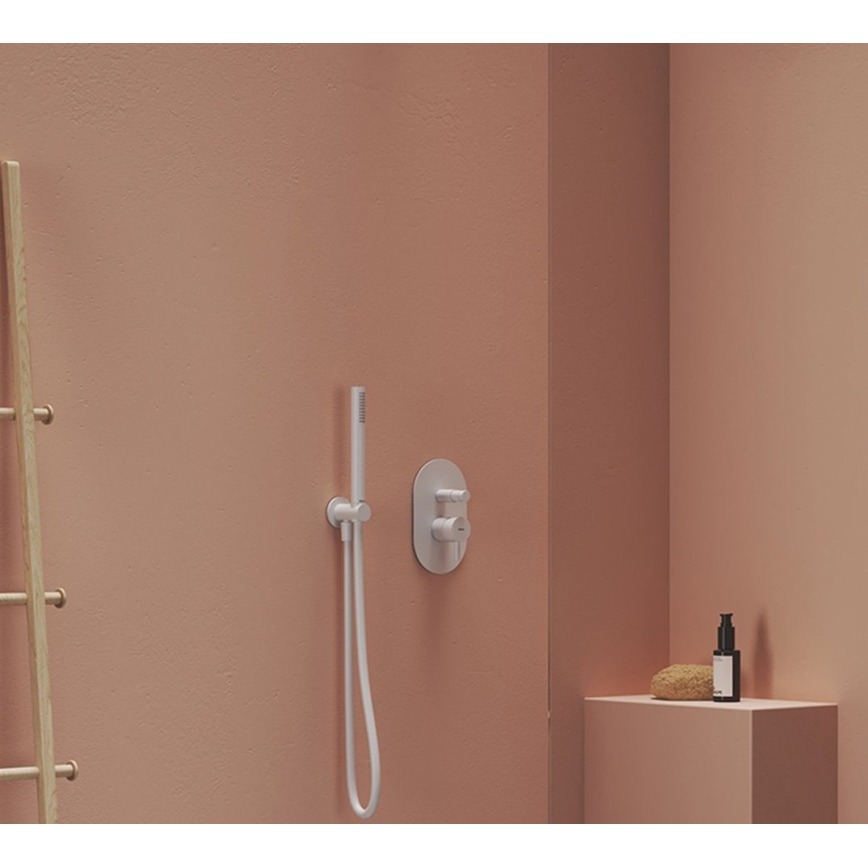 Ravak X07P682 - Rankinė dušo galvutė, matinė balta