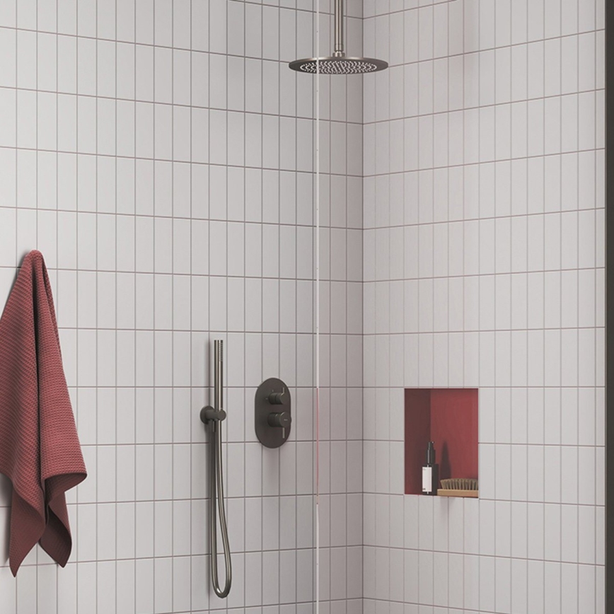 Ravak X07P694 - Rankinė dušo galvutė, šlifuotas grafitas