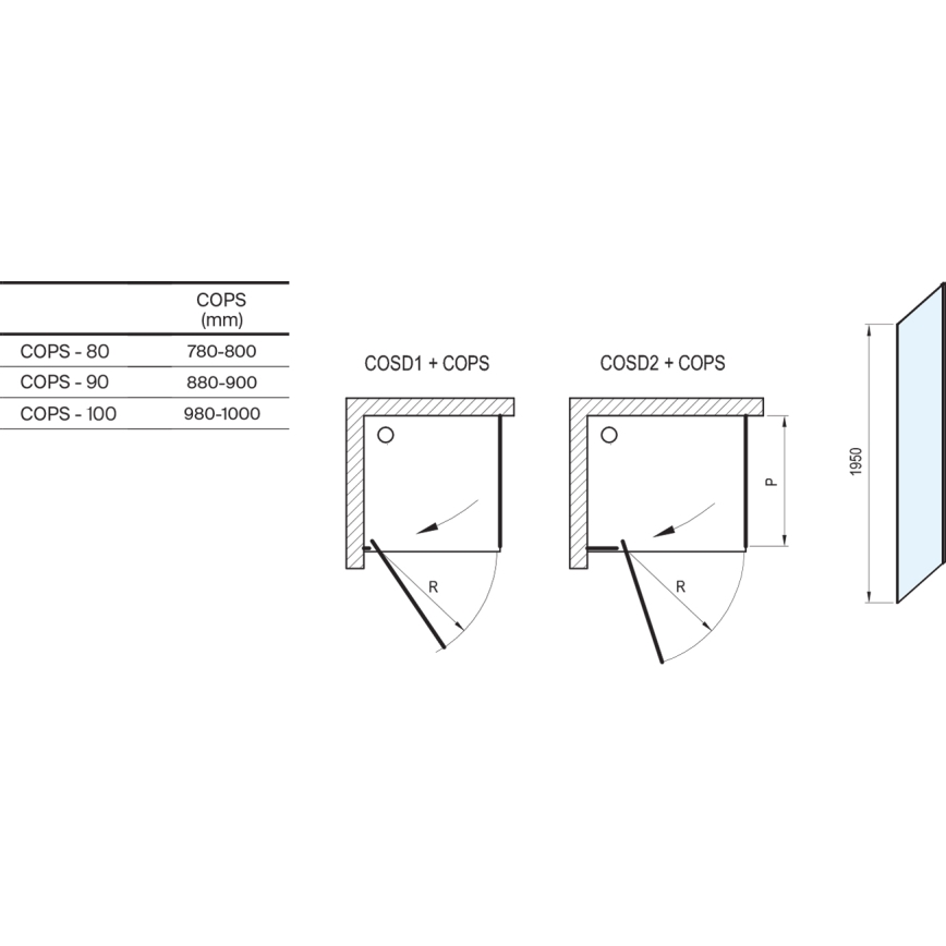 Ravak X9VVA0A00Z1 - Stacionari dušo pertvara COOL, blizgus chromo paviršius
