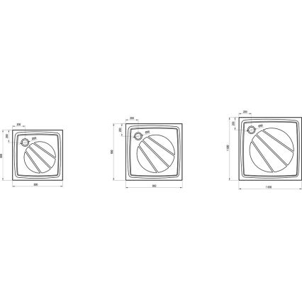 Ravak XA037701010 - Kvadratinis dušo padėklas PERSEUS 90x90 cm baltas