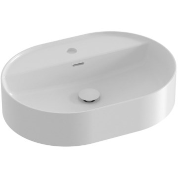 Ravak XJX01155003 - Praustuvas ant stalviršio CERAMIC SLIM 55x40 cm, keramika/balta