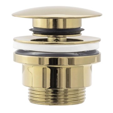 REA-A2360 - Praustuvo išleidimo vožtuvas CLICK-CLACK, skersmuo 6,4 cm, auksinis