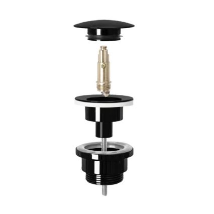 REA-A4100 - Praustuvo Click-Clack vandens uždarymas, skersmuo 6,4 cm, blizgi juoda