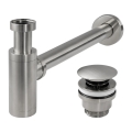 REA-A4400 - Praustuvo sifonas su CLICK-CLACK mechanizmu, skersmuo 6,4 cm, nikeliuotas