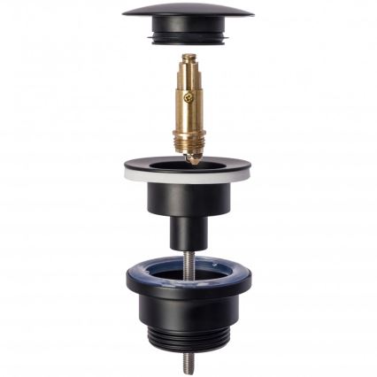 REA-A5218 - Praustuvo uždarymas CLICK-CLACK, skersmuo 6,4 cm, juodas