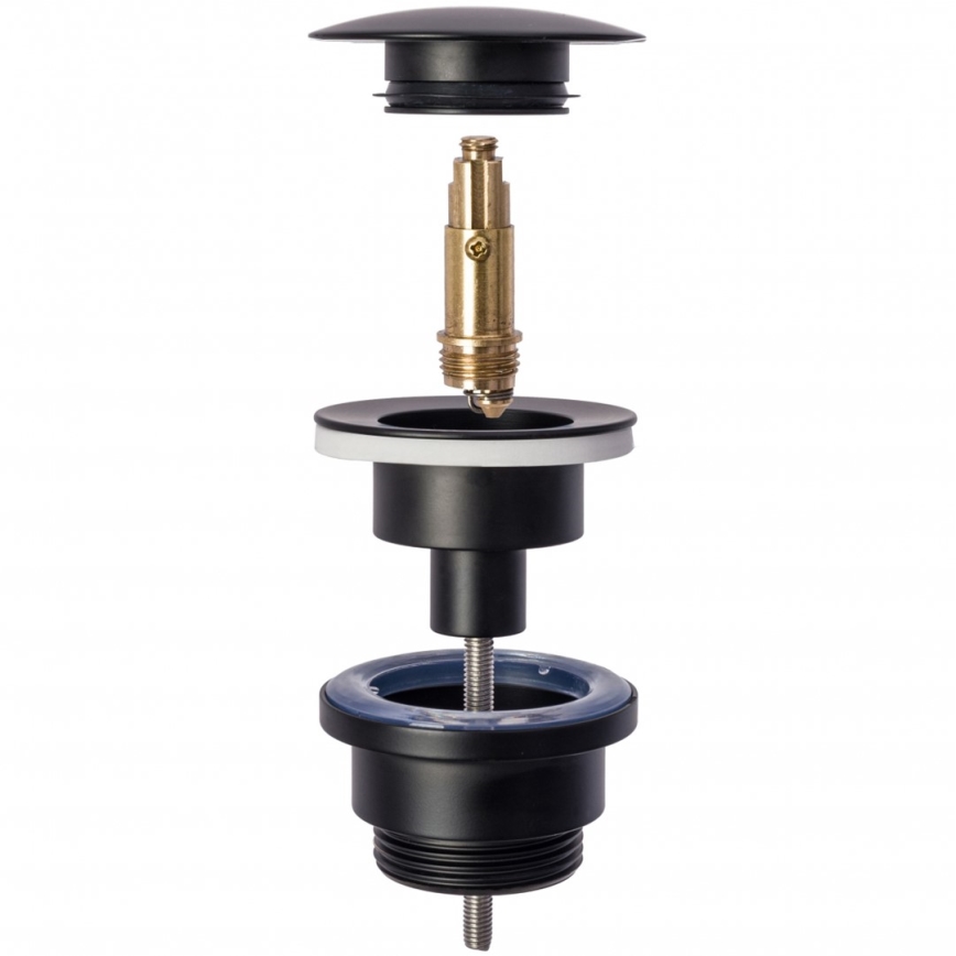 REA-A5218 - Praustuvo uždarymas CLICK-CLACK, skersmuo 6,4 cm, juodas