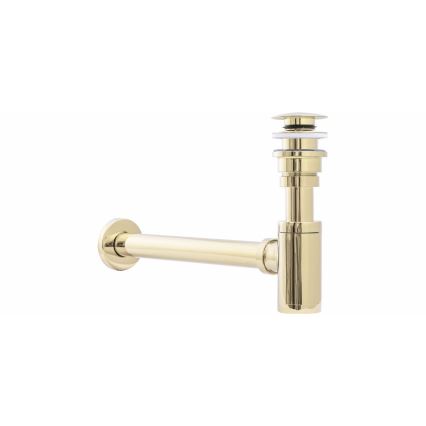 REA-A5692 - Praustuvo sifonas su CLICK-CLACK išleidimo mechanizmu, skersmuo 6,4 cm, auksinis