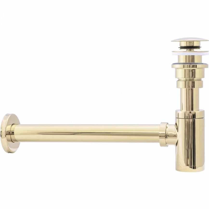 REA-A5692 - Praustuvo sifonas su CLICK-CLACK išleidimo mechanizmu, skersmuo 6,4 cm, auksinis