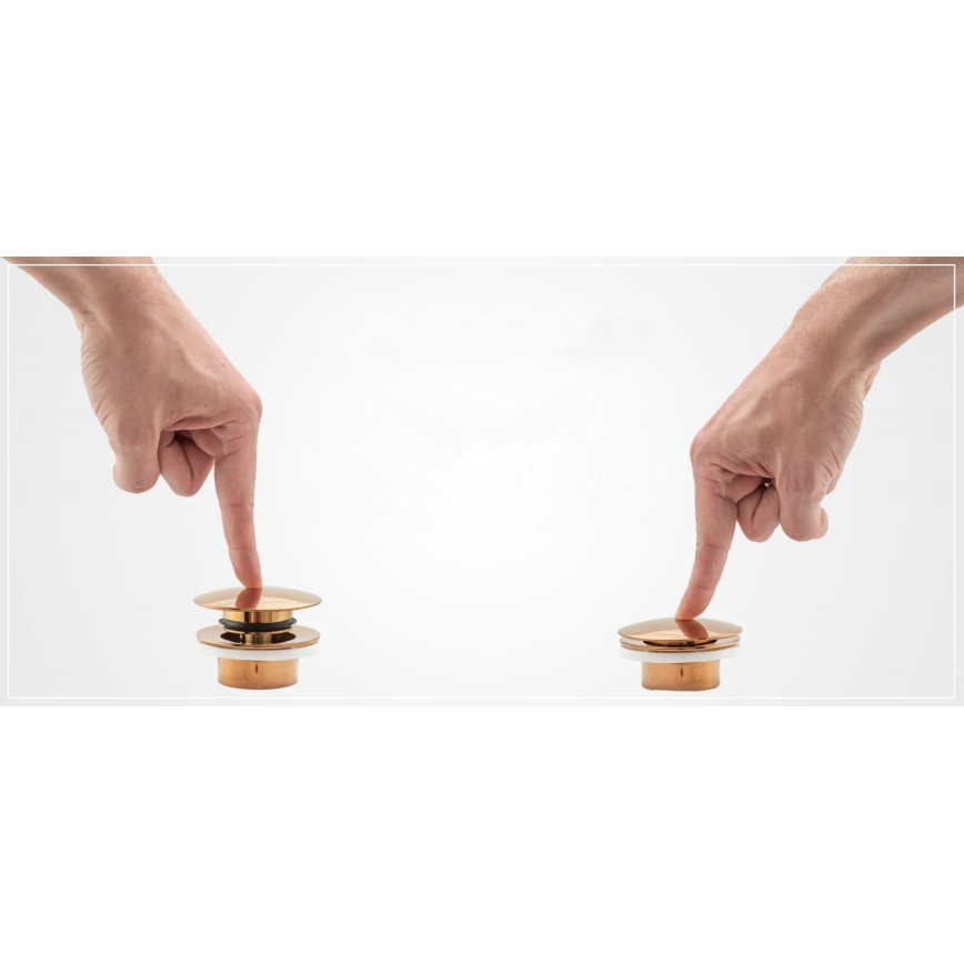 REA-A5693 - Praustuvo sifonas su CLICK-CLACK uždarymo mechanizmu Ø 6,4 cm, blizgus chromas