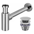 REA-A5693 - Praustuvo sifonas su CLICK-CLACK uždarymo mechanizmu Ø 6,4 cm, blizgus chromas