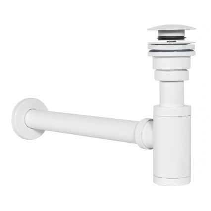 REA-A6952 - Praustuvo sifonas su CLICK-CLACK išleidimo sistema, skersmuo 6,4 cm, baltas