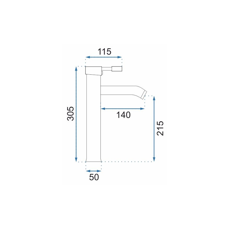 REA-B0027 - Praustuvo maišytuvas GRAF 30,5 cm blizgus chromas