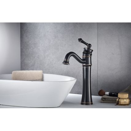 REA-B0227 - Praustuvo maišytuvas VINTAGE OLD 31 cm juodas