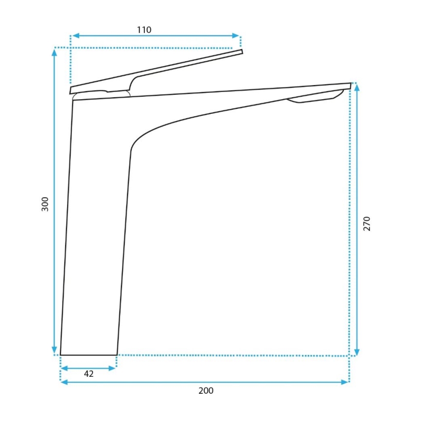 REA-B0493 - Praustuvo maišytuvas AVALON 30 cm, šlifuoto vario apdaila