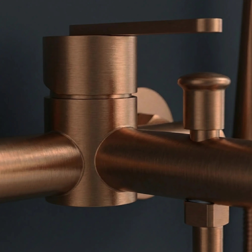 REA-B0973 - ONTARIO šlifuoto vario vonios komplektas su maišytuvu