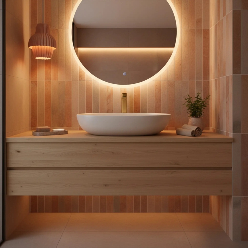 REA-B0977 - Praustuvo maišytuvas ARLO 30 cm šlifuoto aukso spalvos