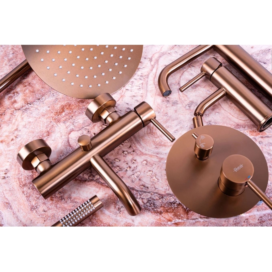 REA-B1112 - Praustuvo maišytuvas LUNGO 16,5 cm, šlifuotas varis