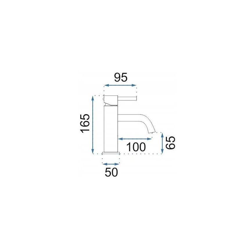 REA-B1112 - Praustuvo maišytuvas LUNGO 16,5 cm, šlifuotas varis