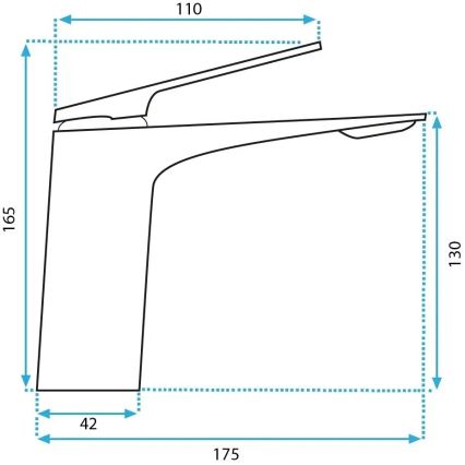 REA-B1117 - Praustuvo maišytuvas AVALON 16,5 cm juodas