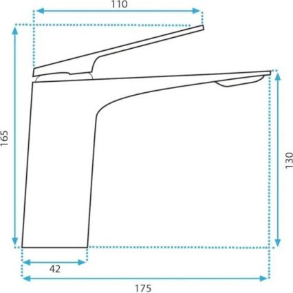 REA-B1178 - Praustuvės maišytuvas AVALON 16,5 cm blizgus chromas