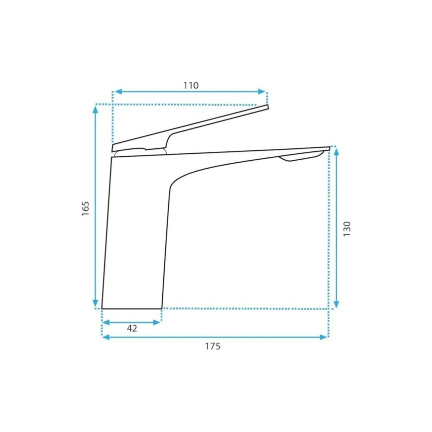 REA-B1178 - Praustuvės maišytuvas AVALON 16,5 cm blizgus chromas