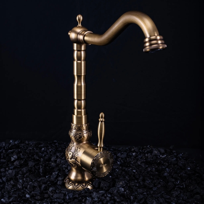 REA-B2500 - praustuvo maišytuvas VENICE RETRO, 32 cm, šlifuoto aukso