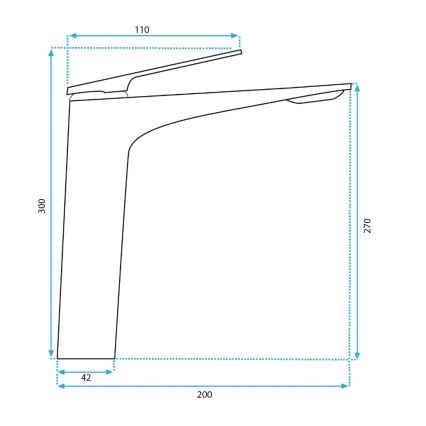 REA-B2705 - Praustuvo maišytuvas AVALON 30 cm, šlifuoto aukso