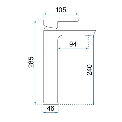 REA-B3006 - Praustuvo maišytuvas ARGUS 28,5 cm šlifuoto vario apdaila